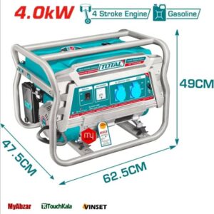 موتور برق توتال مدل TP14000DES ظرفیت ۴ کیلو وات تک فاز استارتی