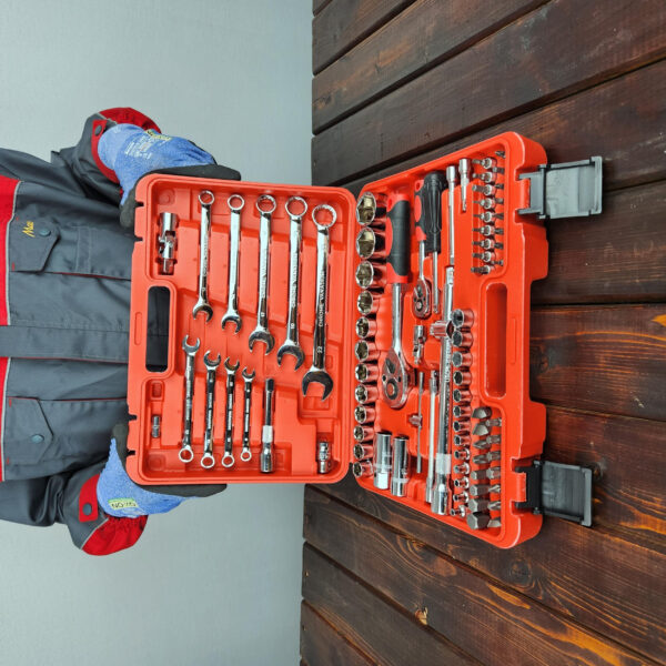 آچار بکس صنعتی جی ان ترد مدل J-10016 مجموعه 82 عددی - تصویر 4