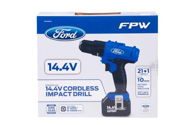 دریل ضربه‌ای شارژی فورد FPW1015-14.4V - تصویر 2