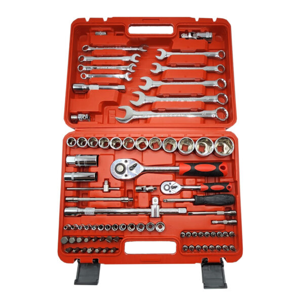 آچار بکس صنعتی جی ان ترد مدل J-10016 مجموعه 82 عددی