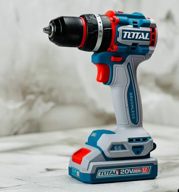 دریل شارژی چکشی توتال مدل TIDLI20508 با موتور براشلس ۲۰ ولت - تصویر 2
