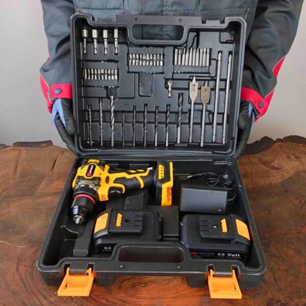 دریل شارژی 68 ولت سه نظام فلزی اینتیمکس مدل 0927