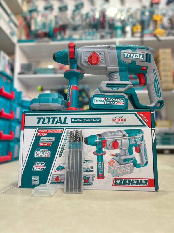 هلتی تخریب شارژی براشلس 3 کاره توتال 20 ولت مدل TRHLI20208 - تصویر 6