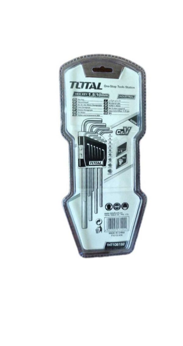 ست آچار آلن ۹ عددی بلند توتال مدل THT106191 - تصویر 3