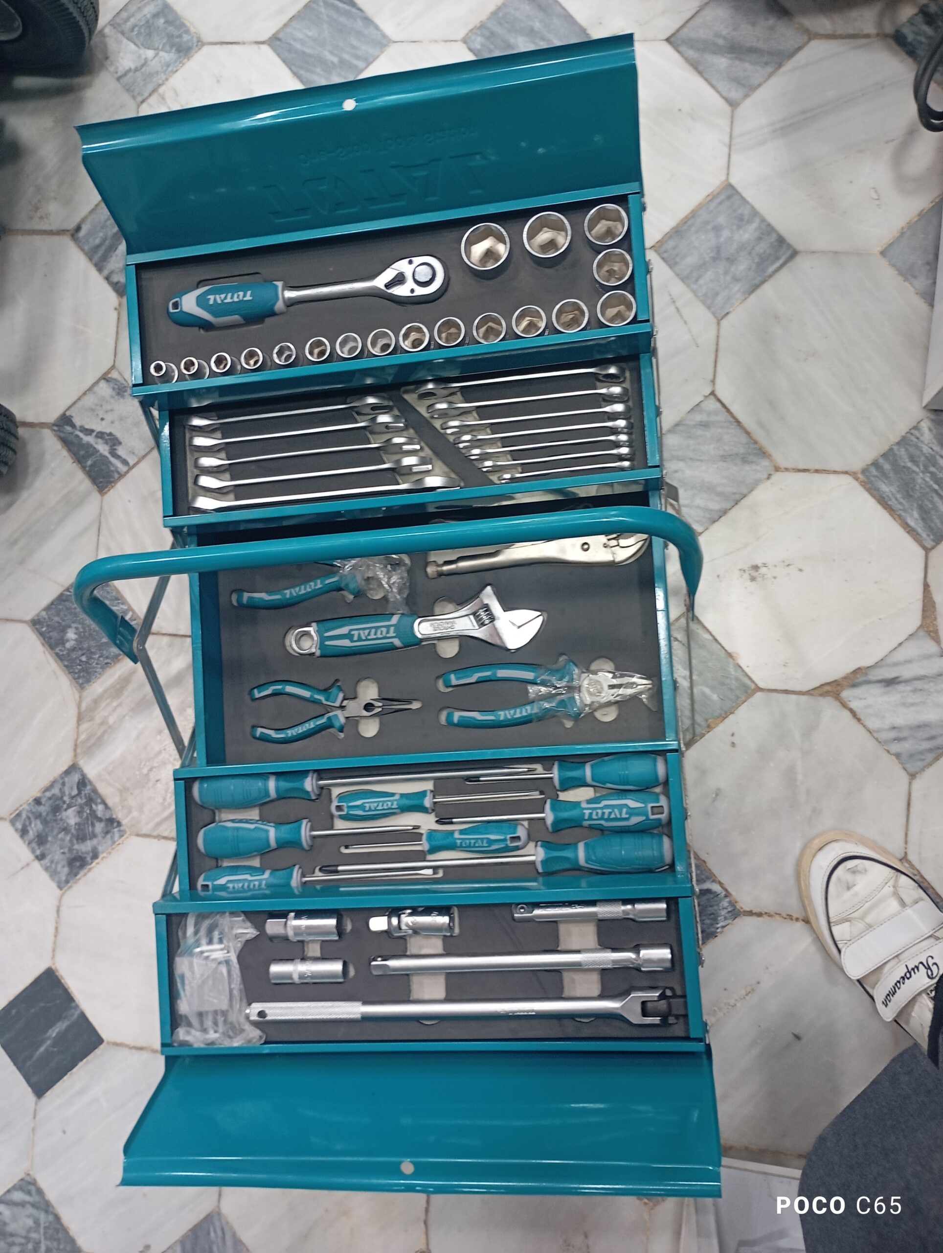 جعبه ابزار صنعتی 59 پارچ توتال مدل THTCS12591 - تصویر 3