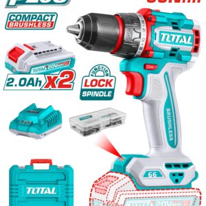 دریل پیچ گوشتی شارژی براشلس 20 ولت توتال مدل TDLI20668 نیوتن66