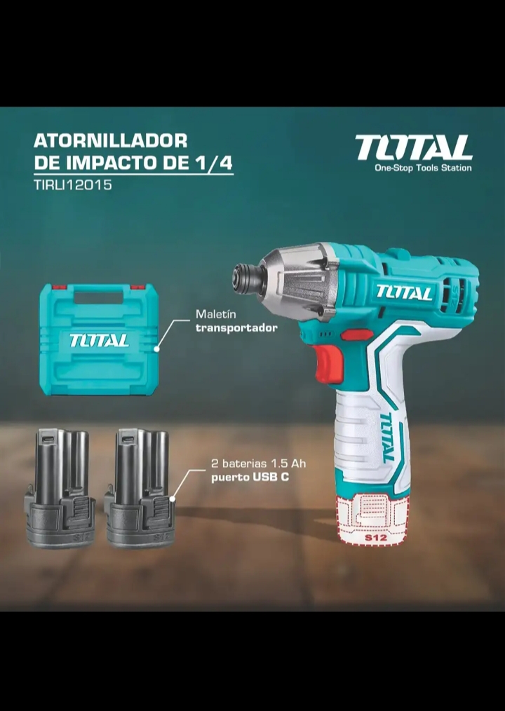 دریل شارژی توتال مدل TIRLI12015 با باتری ۱۲ ولت - تصویر 6
