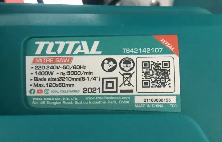 اره فارسی بر برقی 1400 وات توتال TS42142107 - تصویر 3