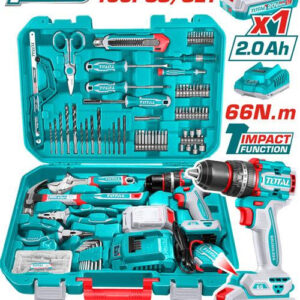 مجموعه دریل شارژی 165 پارچ صنعتی توتال مدل THKTHP11652